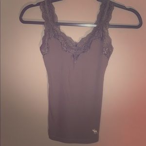 Abercrombie and Fitch Sage tank top with lace